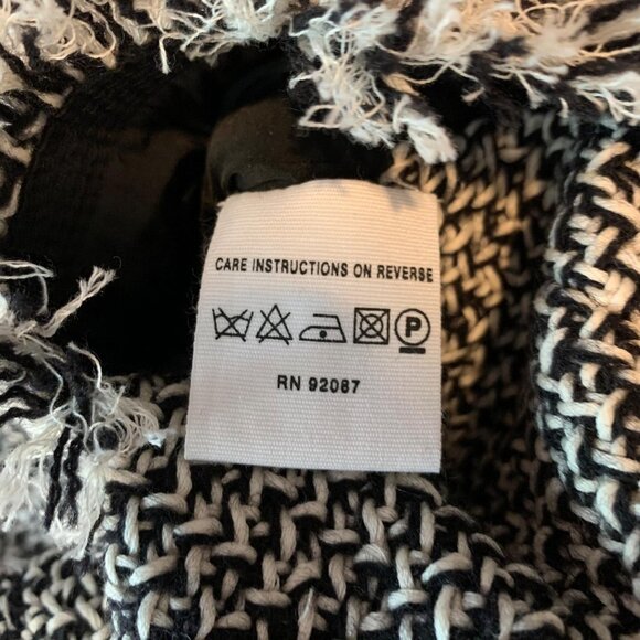 Saks Fifth Ave reversible jacket tweed black white - Picture 6 of 6